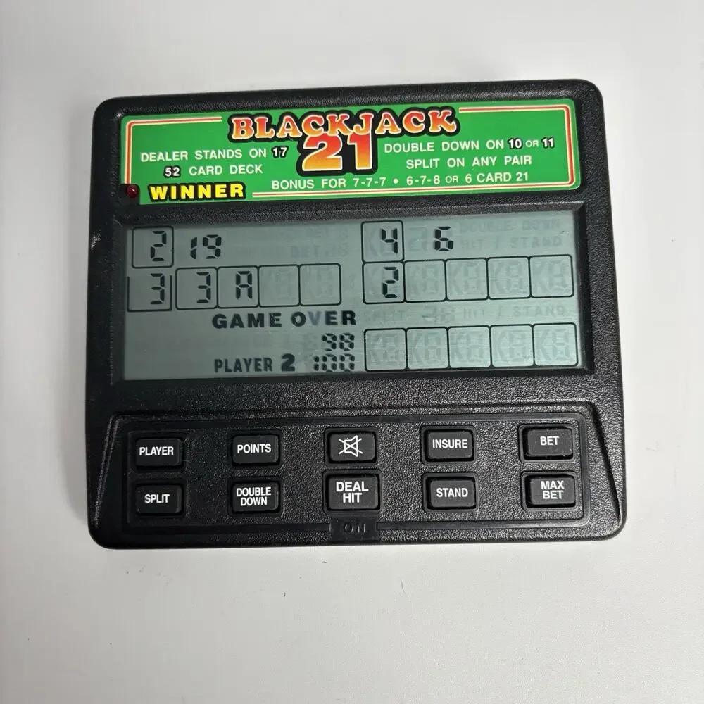 Radio Shack Blackjack 21 Handheld Digital Video Game Tested Works